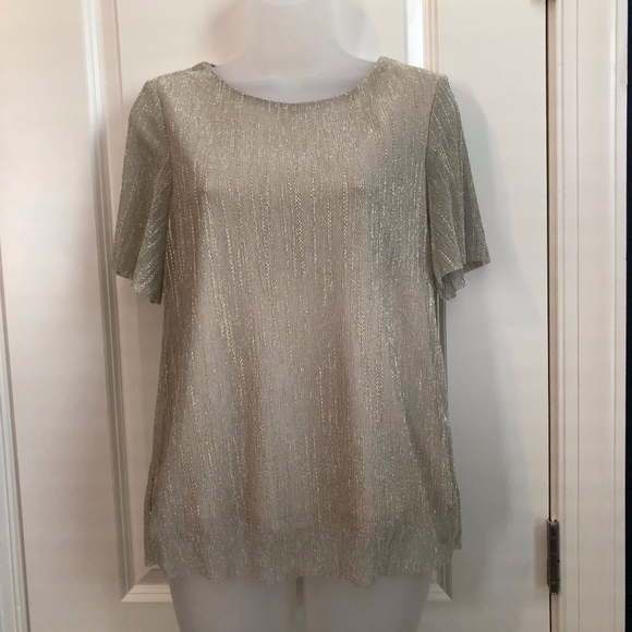 **HP** NWT! Vero Moda Metallic Overlay Top - Picture 3 of 8